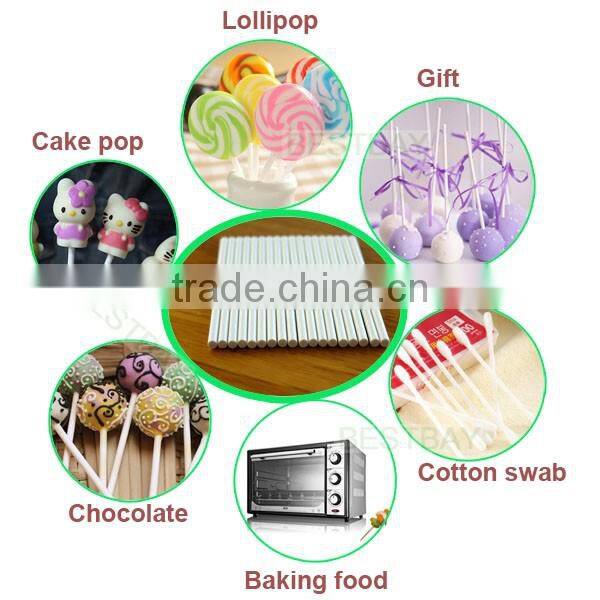 Colorful pattern food paper sticks,chocolate cake lollipop stick