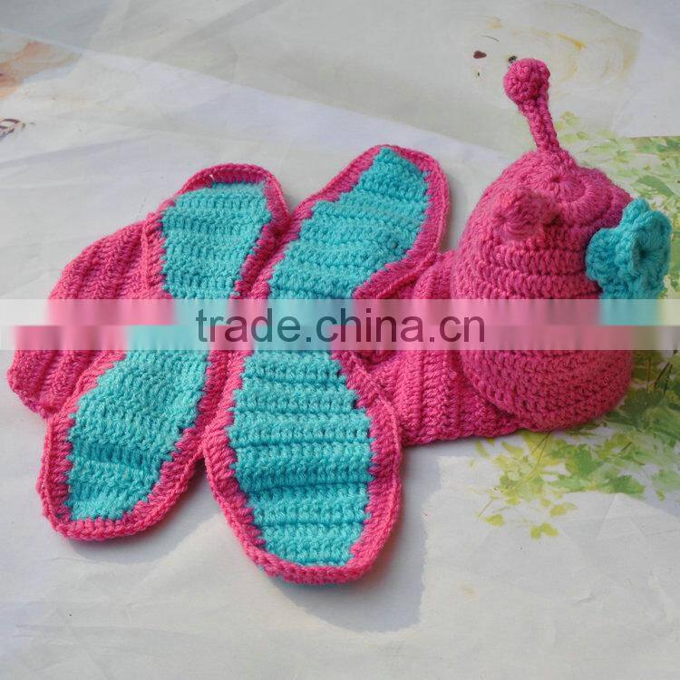 Photo Prop Knitted Baby Set Clothing Butterfly Shape Baby Clothing Sets