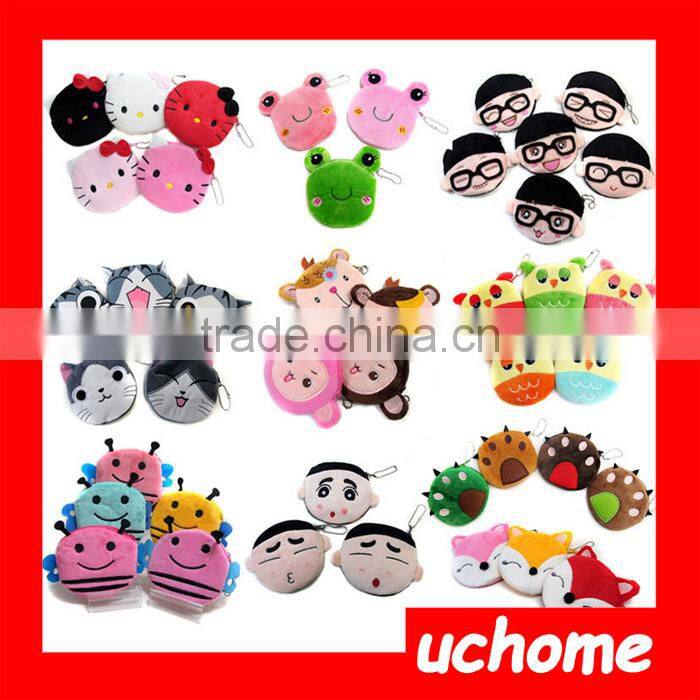 UCHOME New Popular Design Emoji Plush Mini Kids Coin Purses Pocket Money Bag