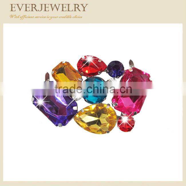 2017 fashion rhinestone metal shoe buckles for ladies sandal