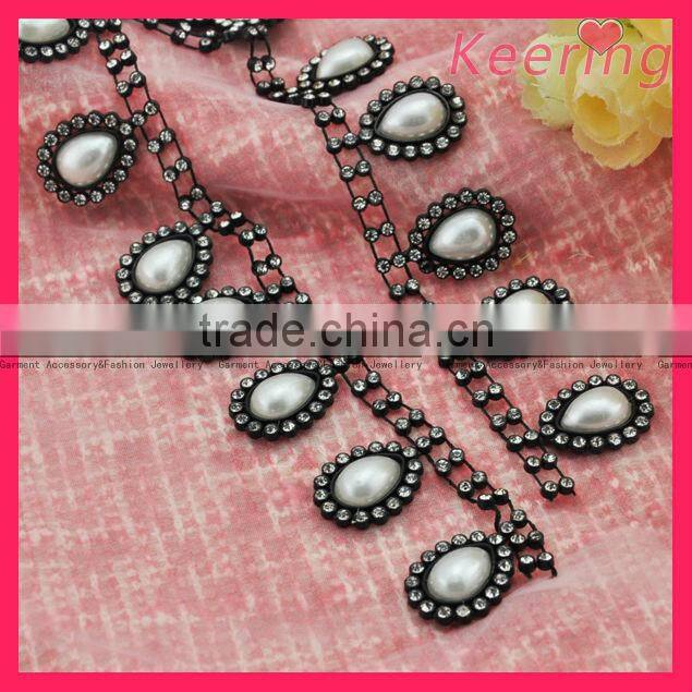 Fashion drop shaped pearl chain model WRC-182