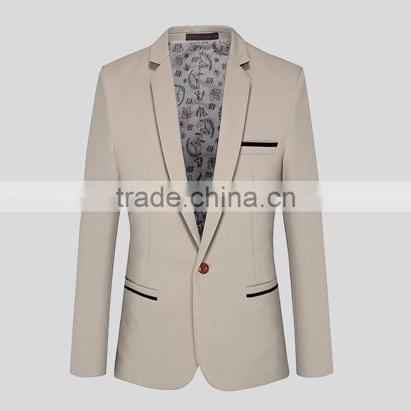 2016 new arrival mens pinstripe notch lapel fasion suits slim cut two vents suit fancy blazer for mens