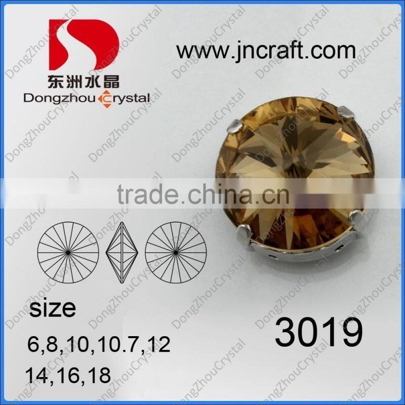 Garment Glass Sew On Beading Accessory Glass Material Opal Fancy Stone With Claw