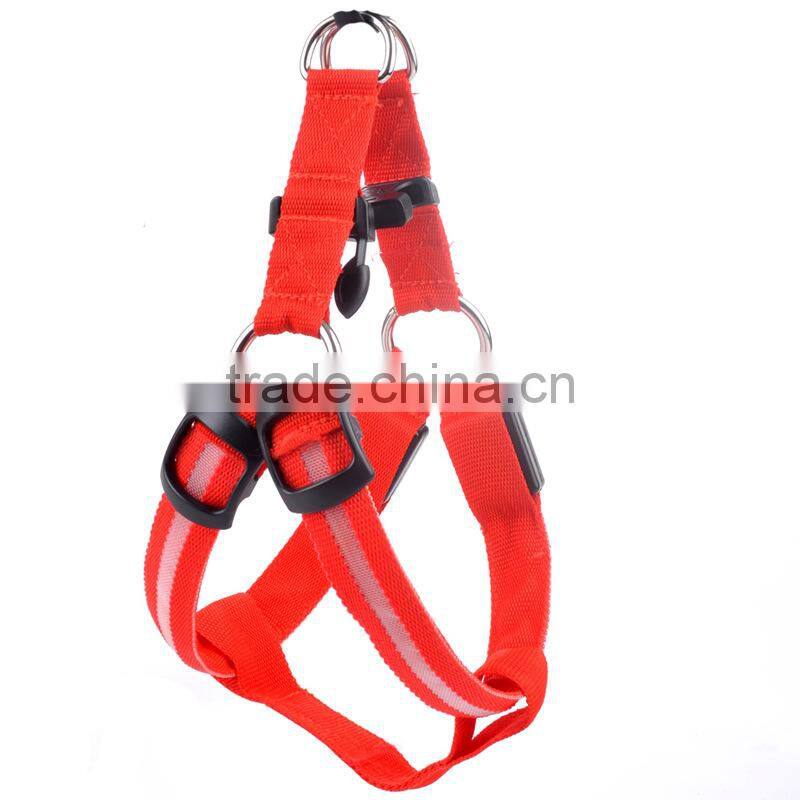 HFR-TL02 The pet luminous dog rope toy harness LED light