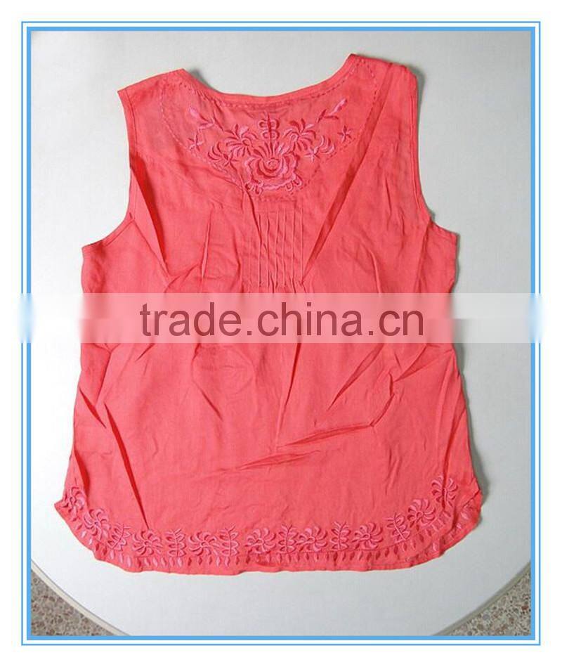 2016 New Design Embroidery Women Tank Tops Wholesale