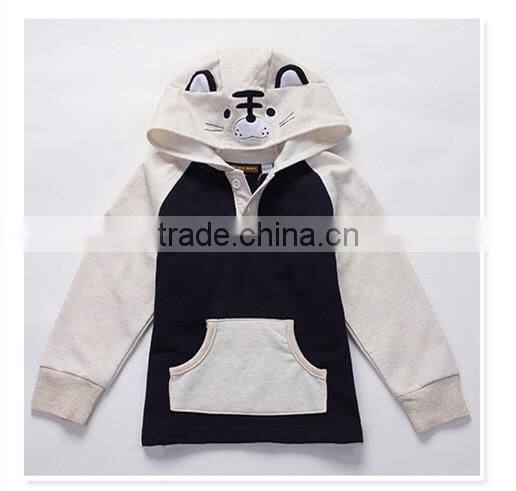children animal tiger style cute fleece lesiure hoodie