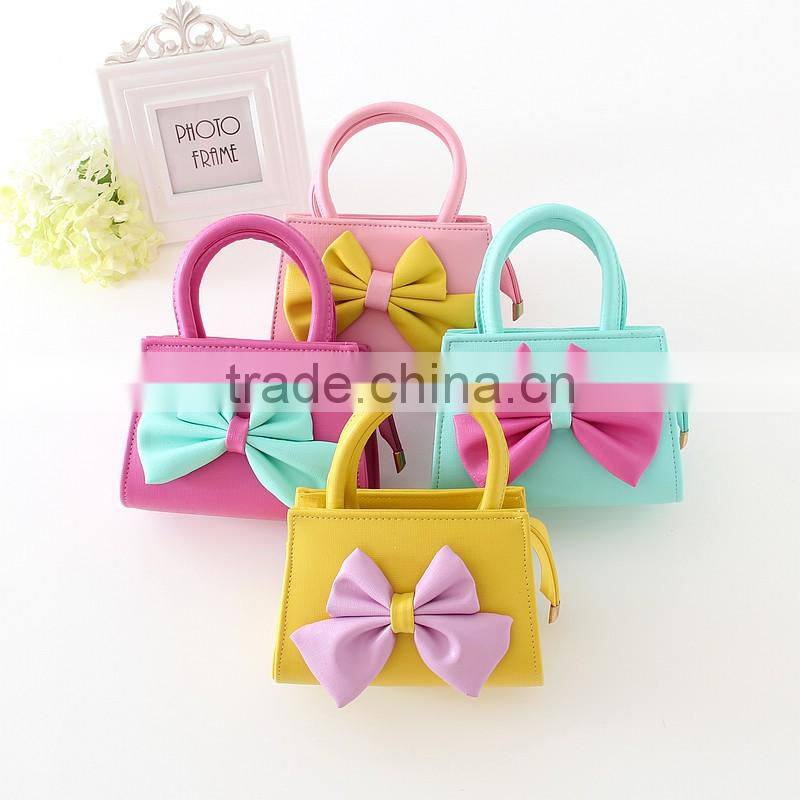 Bright shining&healthy pu material kids purse with zipper ice cream shape girl