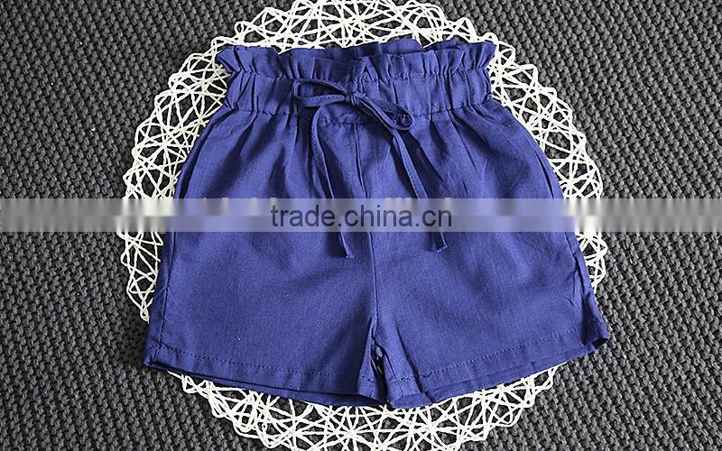 Wholesale Children Cotton and Linen Set Cute Girl Sleeveless Doll Shirt Shorts Two Piece