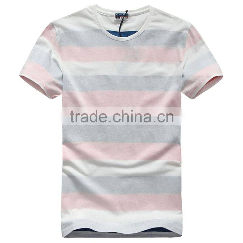Colorful striped no design t-shirt for men