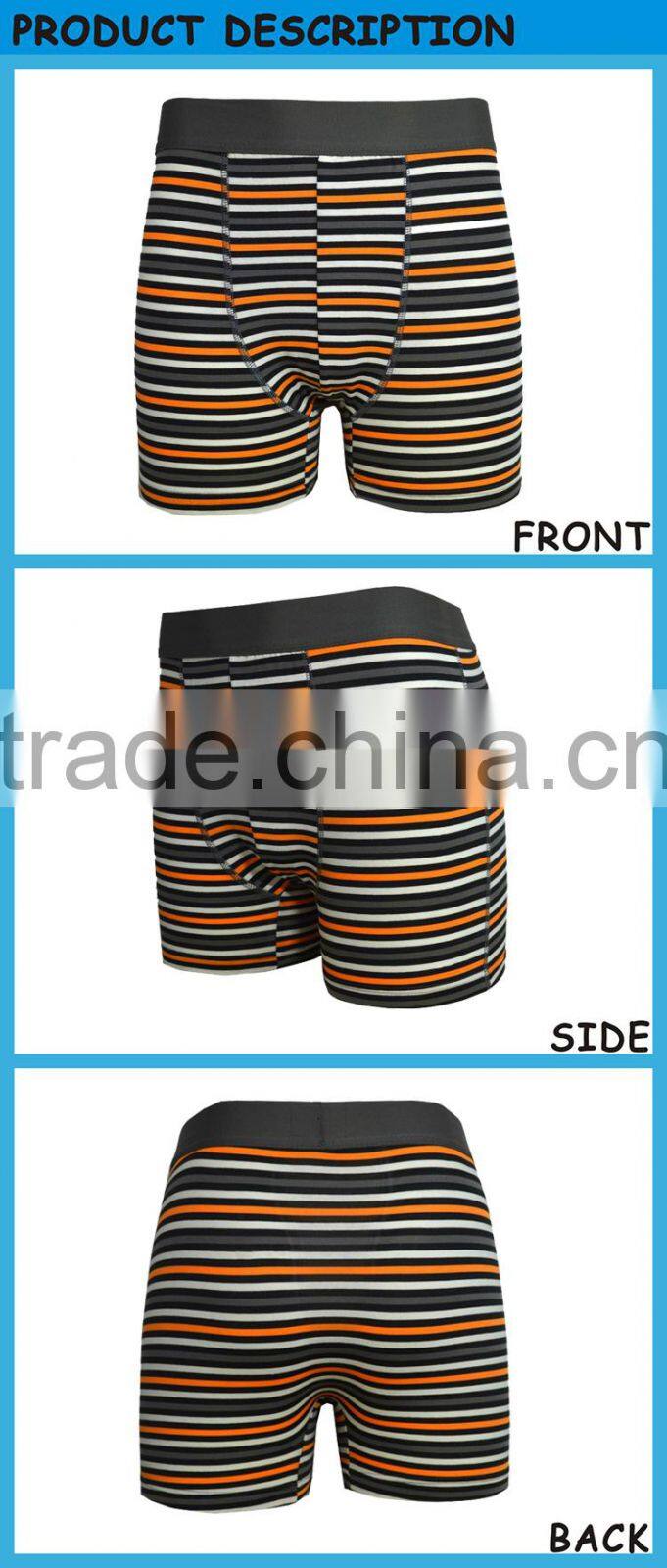 New Design Man's Cotton Underwear Boxer Suits with Brief Stripes