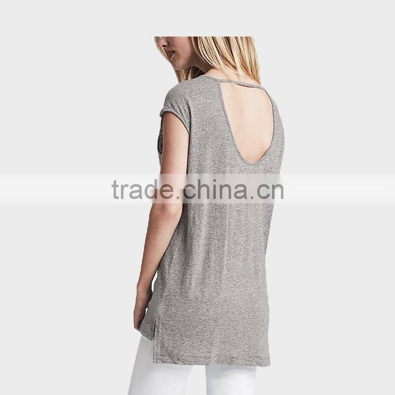 Women Wear Ladies T-shirt Irregular Long Tshirt