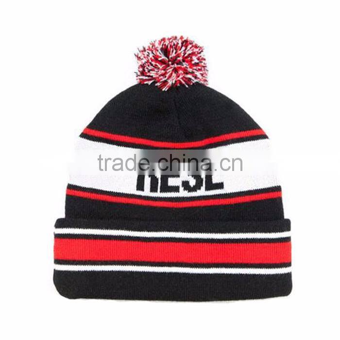 Wholesale Selling Hats Fashion Winter Hat Pom Pom Acrylic Custom Bulk Beanie