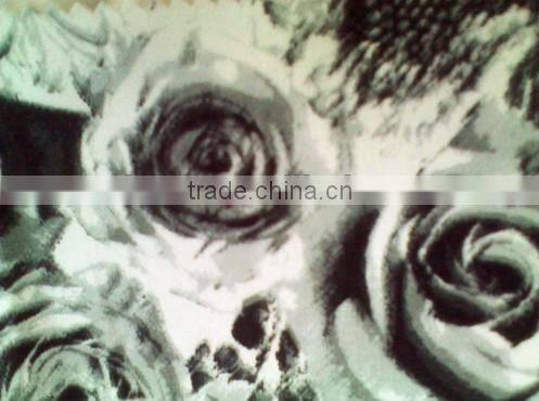 Flower Printed Satin Fabric 32*21 165*56