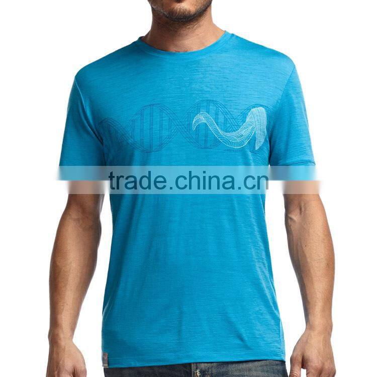 Custom men's t shirt/t-shirt/merino wool tee shirt