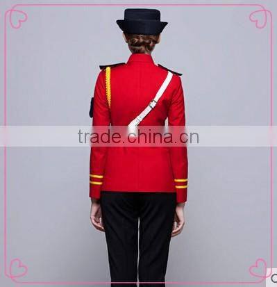 wholesale red colour female security guard uniforms for sale with goodmanship