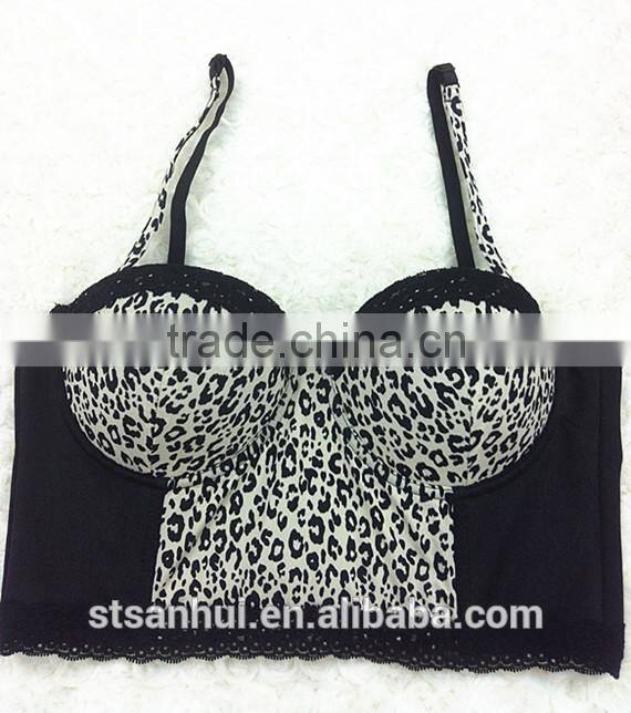 New style adult women gather push up bra with sexy full lace