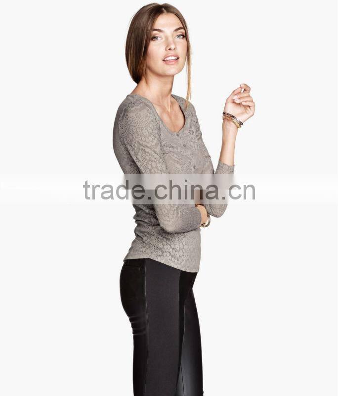 Figure-Fit Burnout Jersey Top