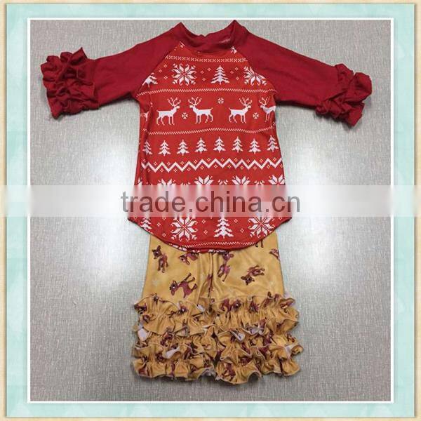 2017 baby girl christmas outfit wholsale clothes fashion nova baby girl outfit