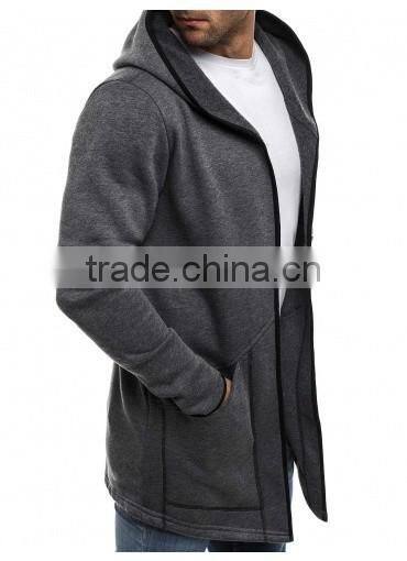 Men's 100% cotton heavyweight longline hoodies