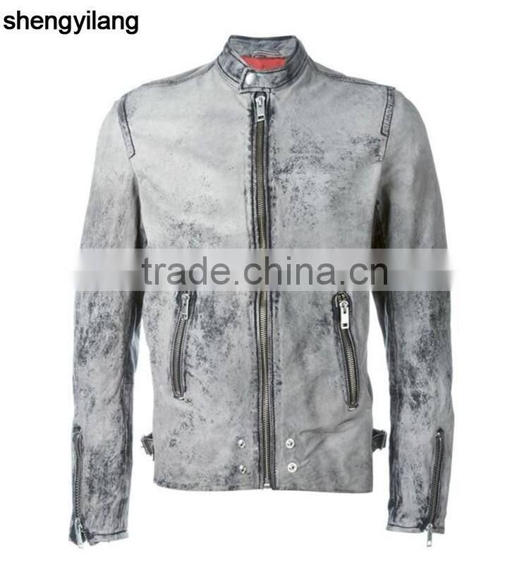 european style dip-dye washed distressed jeans jackets/coat for man