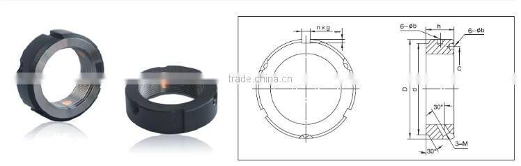 carbon m55*2 self locking nut GUK55