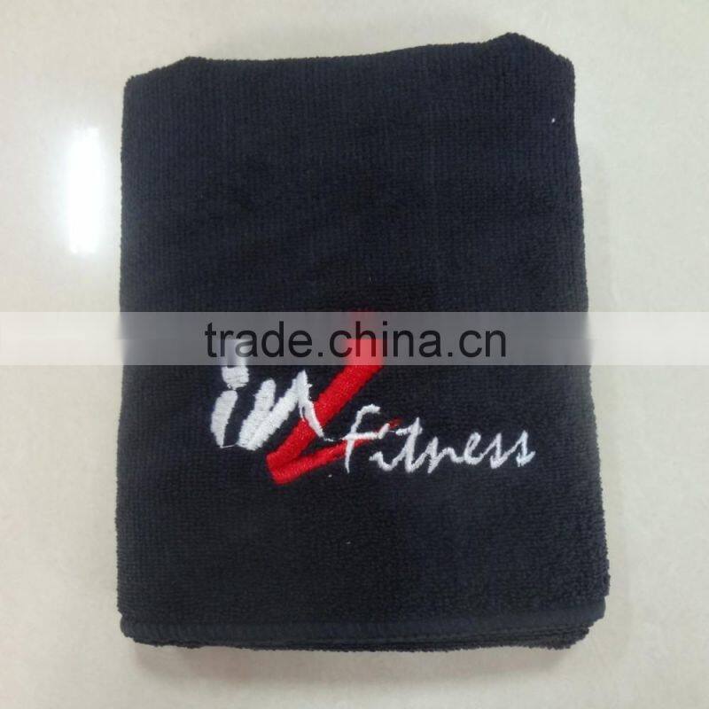 100% cotton black Square towel makeup remover towel black