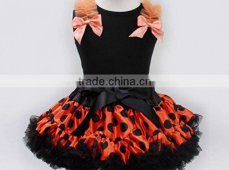children clothes,black cotton t shirt with pettiskirts, tutus