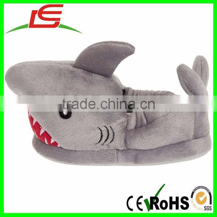 Wholesale Novelty Boys Light-Up Eyes Shark Plush Slipper