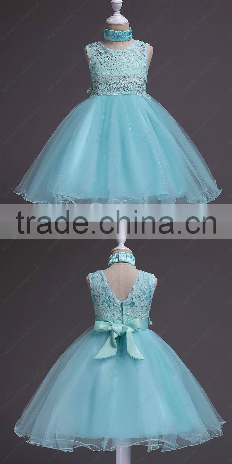 Newest frock design beautiful model modern kids ball gown western dresses for girls