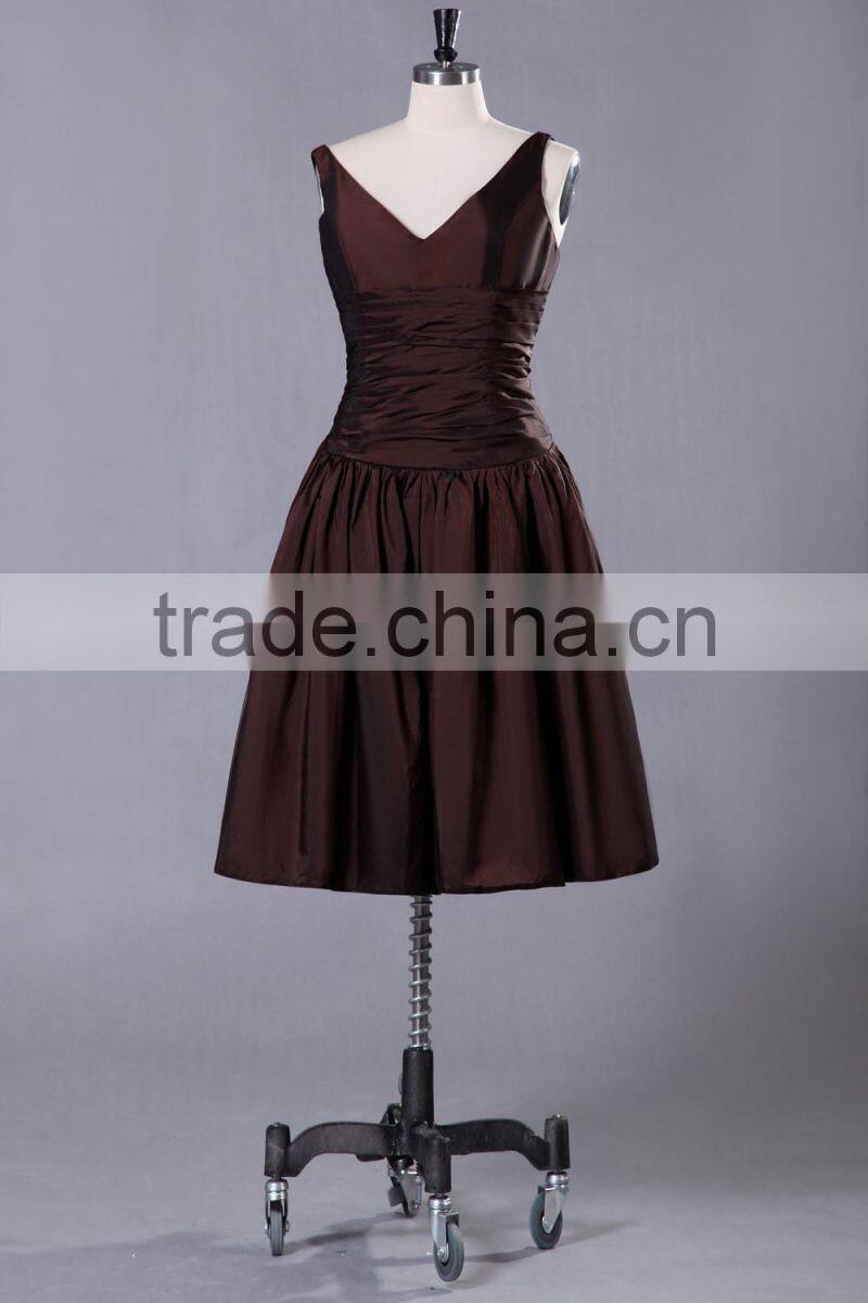 2017 simple style cap sleeves red prom gown ED134