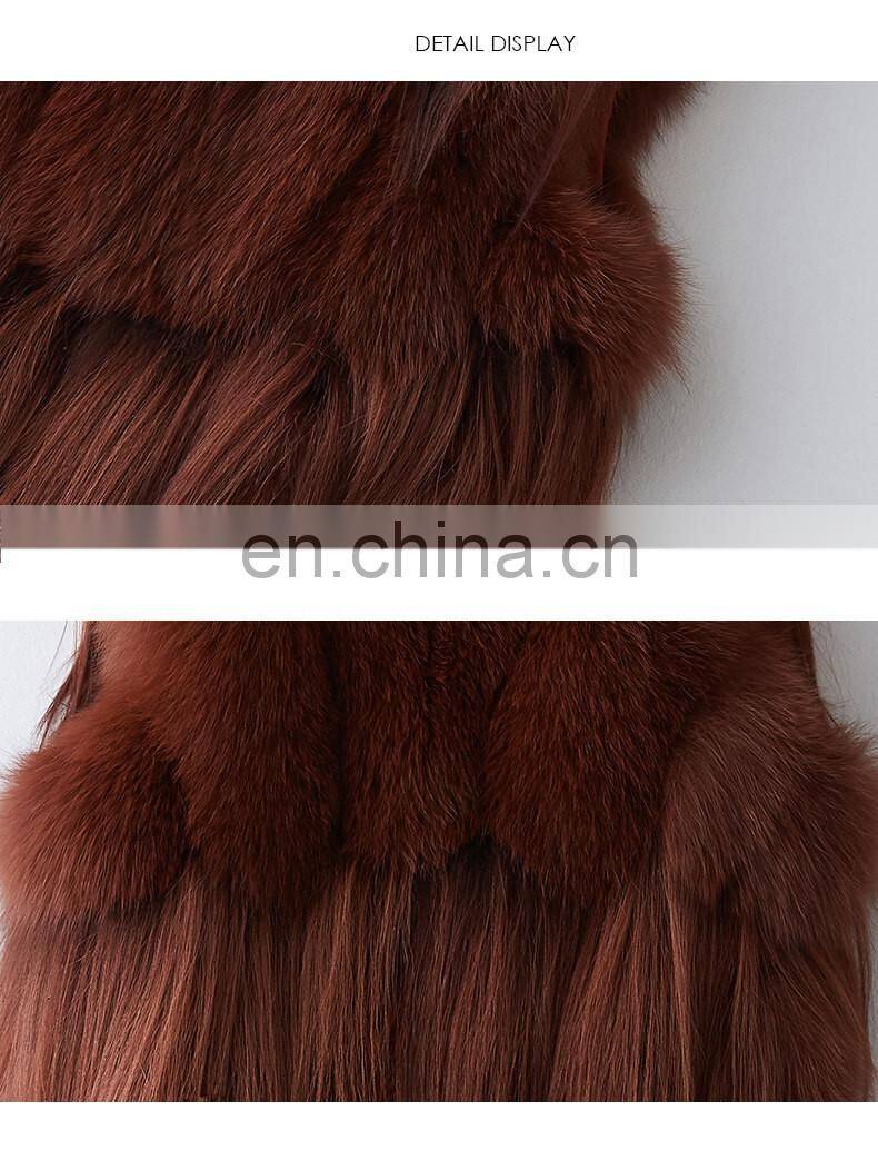 New Fashion Women Vest in Winter With Factory Price Real Fox Fur Waistcoat