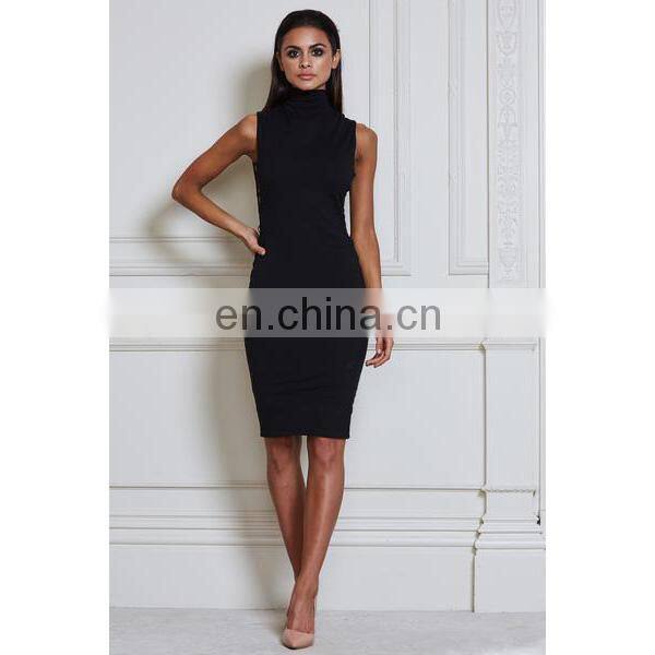 Amigo 2017 new designer black sleeveless high neck sexy XXX bandage dress dew check mini evening dresses for ladis party wear