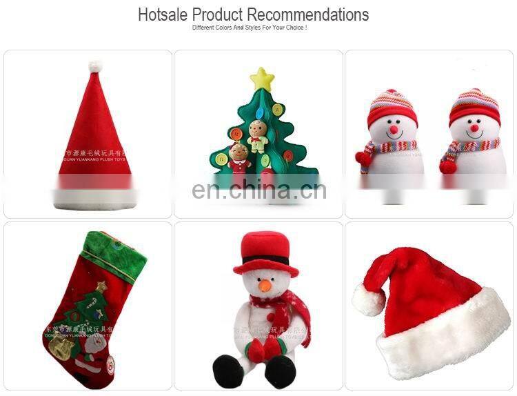 Plush red decorated santa hat for christmas' day