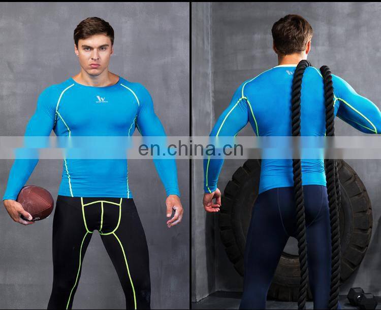 Pro Men Compression Long-sleeve Shirts Custom Brand Logo For Running Fitness Wear Wholesale