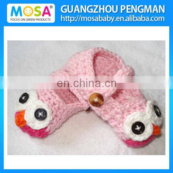 Crochet Baby Girl booties OWL pink Shoes Animal Shoes For Toddler Girl