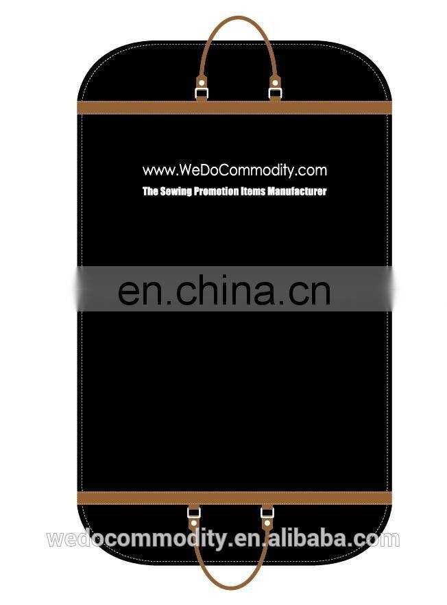 High qualited garment bags personalised suit bags leather handles zipper travel bag