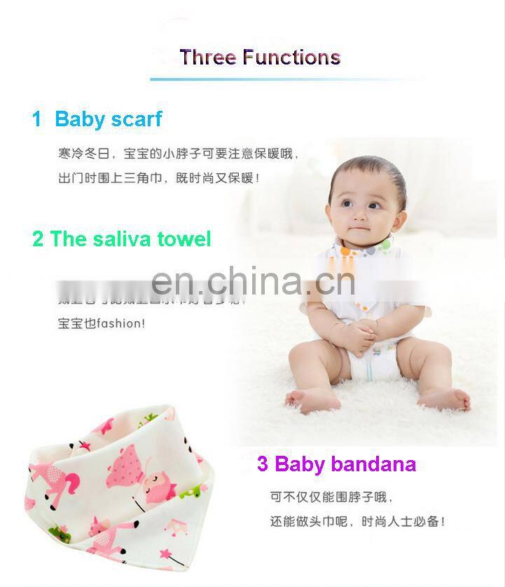 Fashion Wholesale China supplier baby bibs bandana with logo