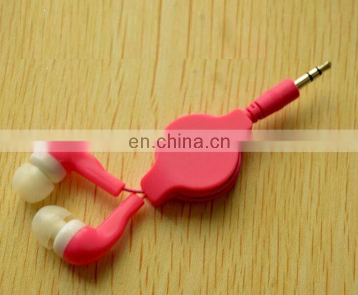 Factory Promotional colorful retractable headset headphone