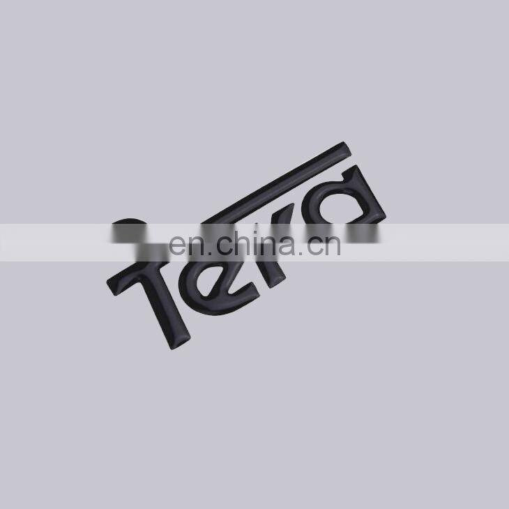 Professional OEM Items Durable Style And Chrome Color Plated Custom Embossed Pvc Logo With Adhesive