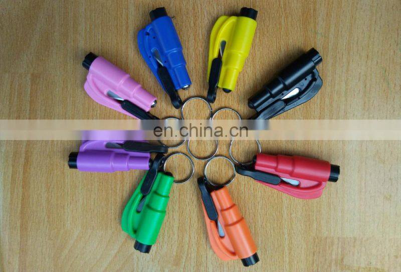 Kechain Safety Hammer Keyring Seat Belt Cutter Car Window Glass Breaker