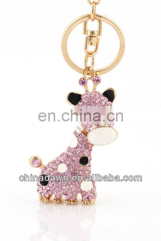 Jewelled giraffe keychain 3D animals Keychain CD-KD028