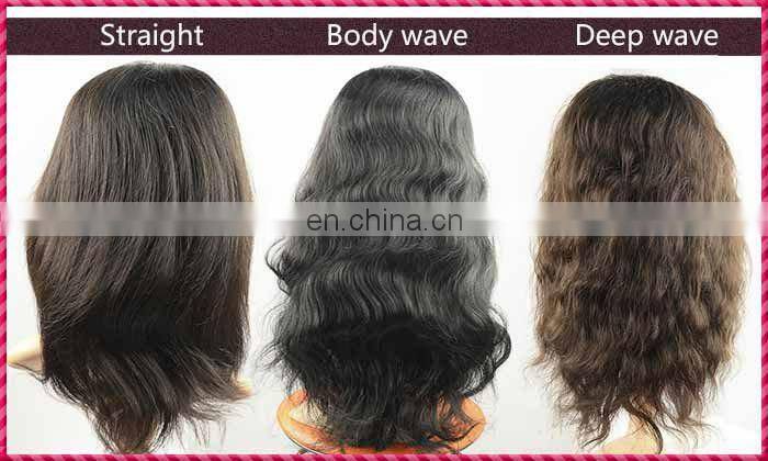 natural black body straight deep kinky wave 100% brazilian human hair full lace wig