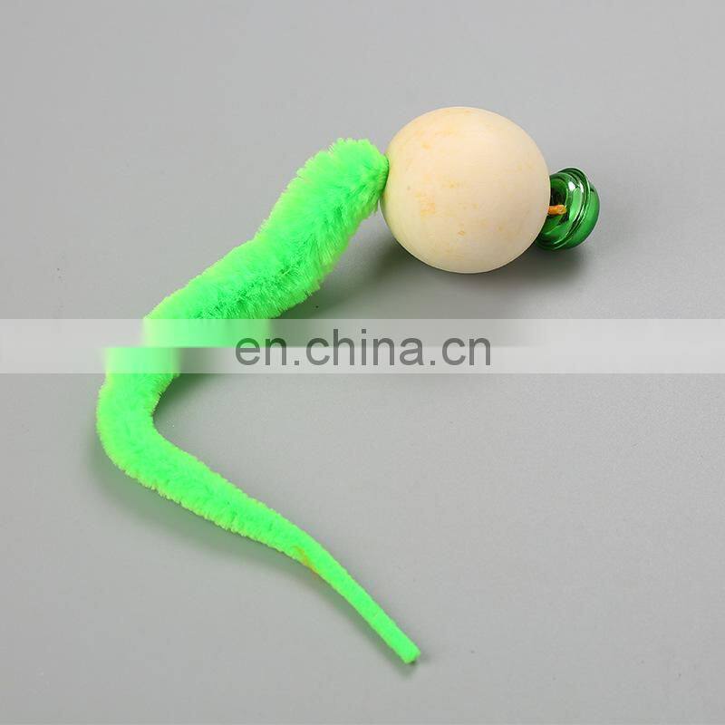 Wholesale Customized New Design Wooden Cat Toys with Bell Interactive Cat Scratching Toys