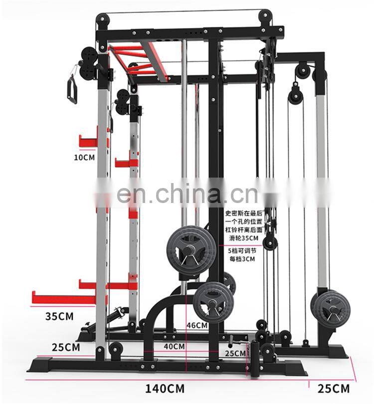 OEM Gym Equipment Multi-function Smith Machine Power Rack