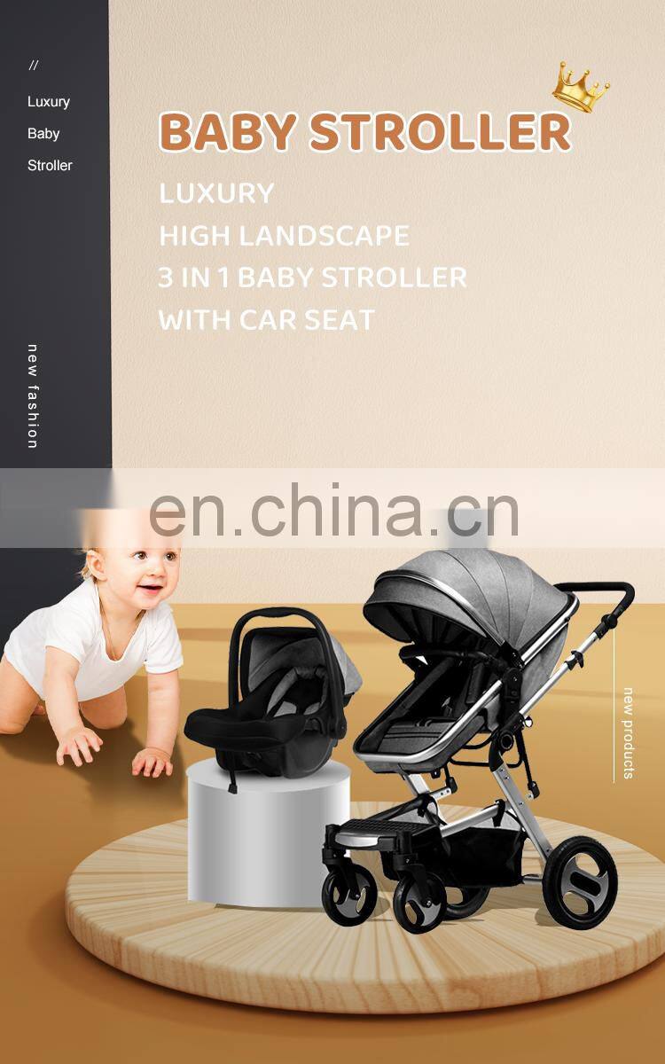 2020 New Foldable China good factory 3-in-1 baby pram stroller european modern 3in1