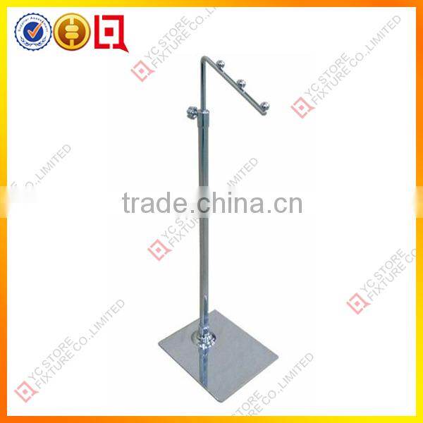 Chrome finish counter top metal muffler display rack for retail store