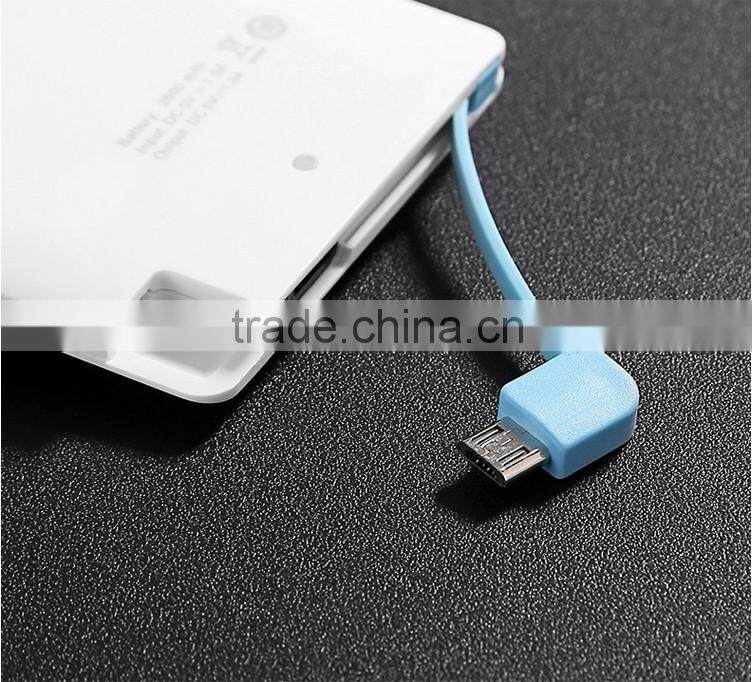 2015 New product Ultra-thin 4.8mm credit card power bank, micro usb battery charger, slim power banks made in china