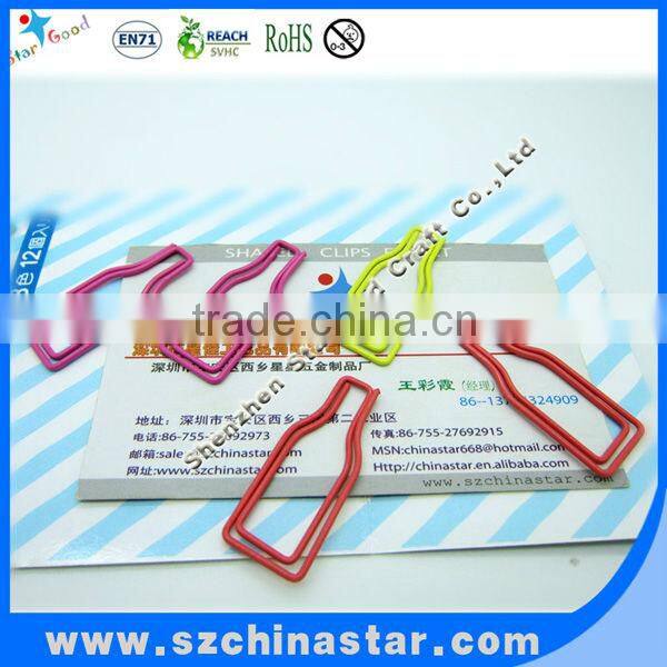 Cute beverage bottle paper clips