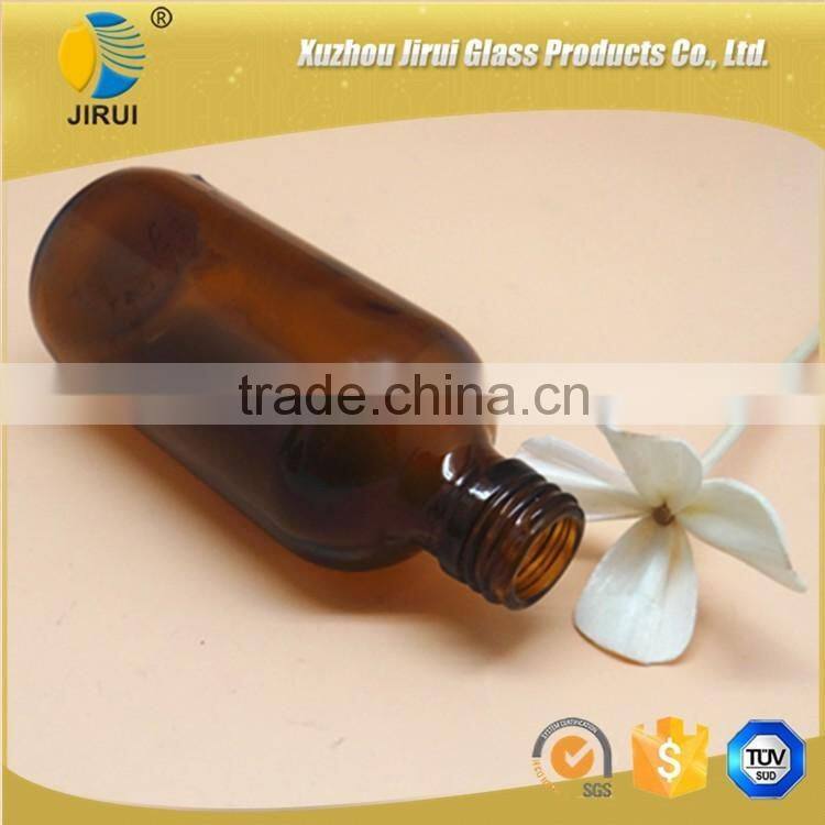 120ml Amber Boston Glass Bottle