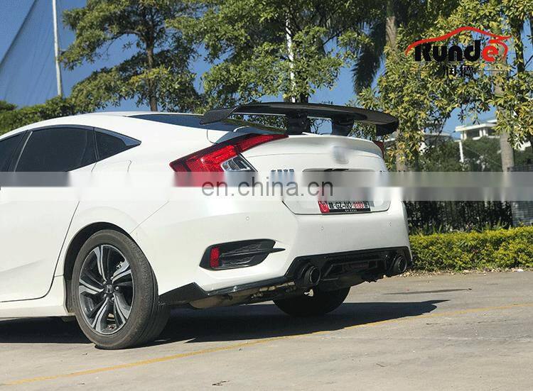 Runde Car Modification Body Parts Carbon Fiber Material Rear Spoiler For Honda Civic 10th Generation rear spoiler